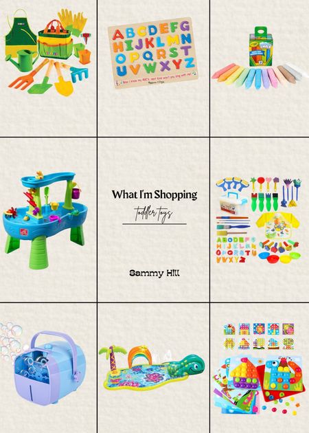 Toddler toys for summer / Water table, kids art set, kids gardening tools, splash pad, bubble machine, chalk. 

#LTKkids #LTKfamily #LTKunder50