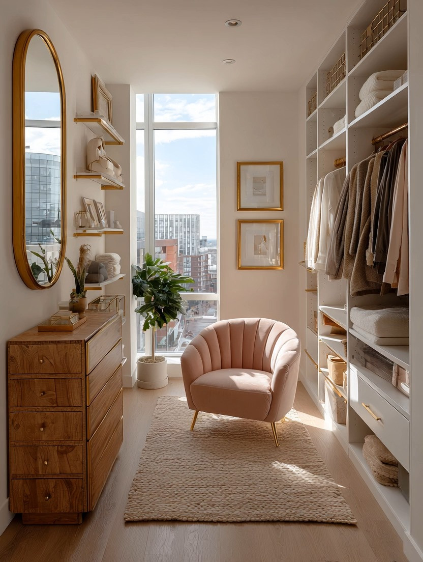 Dressing room essential ✨

Every elegant closet needs a princess chair — and the color matters.

Choose dusty pink.
Not baby pink.
Not powder pink.
Not bright pink.

Dusty pink is sophisticated, muted, and timeless. It blends beautifully with whites, creams, wood tones, gold accents, and even darker wardrobes.

But why a chair in your closet?

Because getting dressed should never feel rushed.

You need:
• A place to sit and think
• A moment to process your outfit
• Time to plan tomorrow’s look
• A quiet space for slow mornings
• A calm corner before stepping out

The dressing room is no longer just storage.
It’s part of your ritual. Your reset. Your confidence builder.

The same way the kitchen becomes a place to nourish your body,
your closet becomes a place to prepare your presence.

A beautiful chair transforms the space from functional… to intentional.

Soft curves. Velvet texture. Gold legs.
Instant elegance.

Trust us — once you add it, you’ll wonder how you ever dressed without it.

#DressingRoom #ClosetDesign #DustyPink #PrincessChair #LuxuryCloset #SlowMorning #IntentionalLiving #FeminineInteriors #ElegantHome #WardrobeGoals 

 #LTKHome