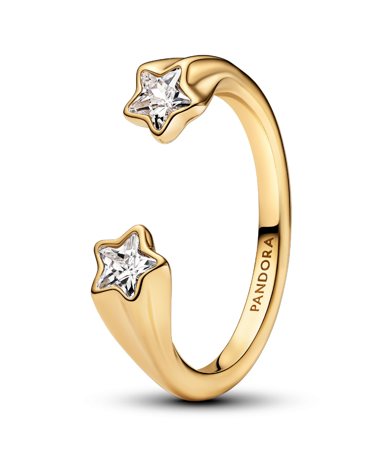 Pandora Gold-Plated Shooting Stars Open Ring - Gold | Macy's