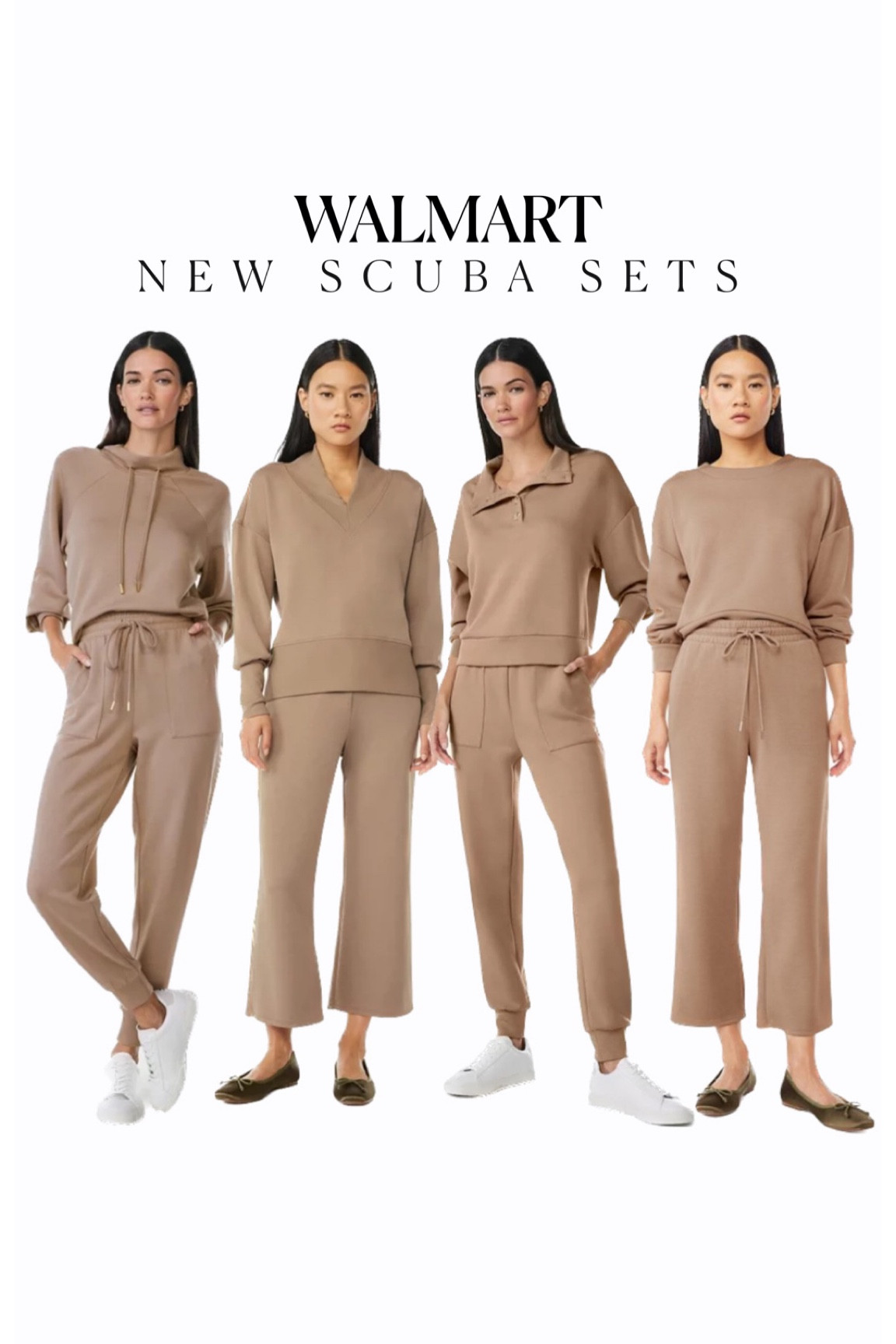 LOVE these scuba matching sets on @Walmartfashion 😍 Grabbed 3 styles + colors and they are all so GOOD!! 👌🏻#walmartpartner #walmartfashion The perfect casual chic fall outfit and even great for travel! Size up in tops for length, bottoms fit true to size.  

#walmart brown matching sets loungewear school drop off outfits 

#LTKsalealert #LTKstyletip #LTKunder50