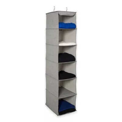 ORG Arrow Weave 6-Shelf Sweater Organizer in Grey | Bed Bath & Beyond | Bed Bath & Beyond