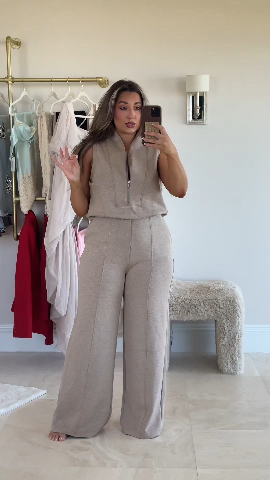 @Spanx  annual sale 20% off everything with code LTKSPANX! This jumpsuit is ICONIC! You can go to the restroom in it too without taking the whole thing off. I’m wearing a regular large and I’m 5’4 170 LBS for reference 

#LTKootd #LTKTravel #LTKSpringSale