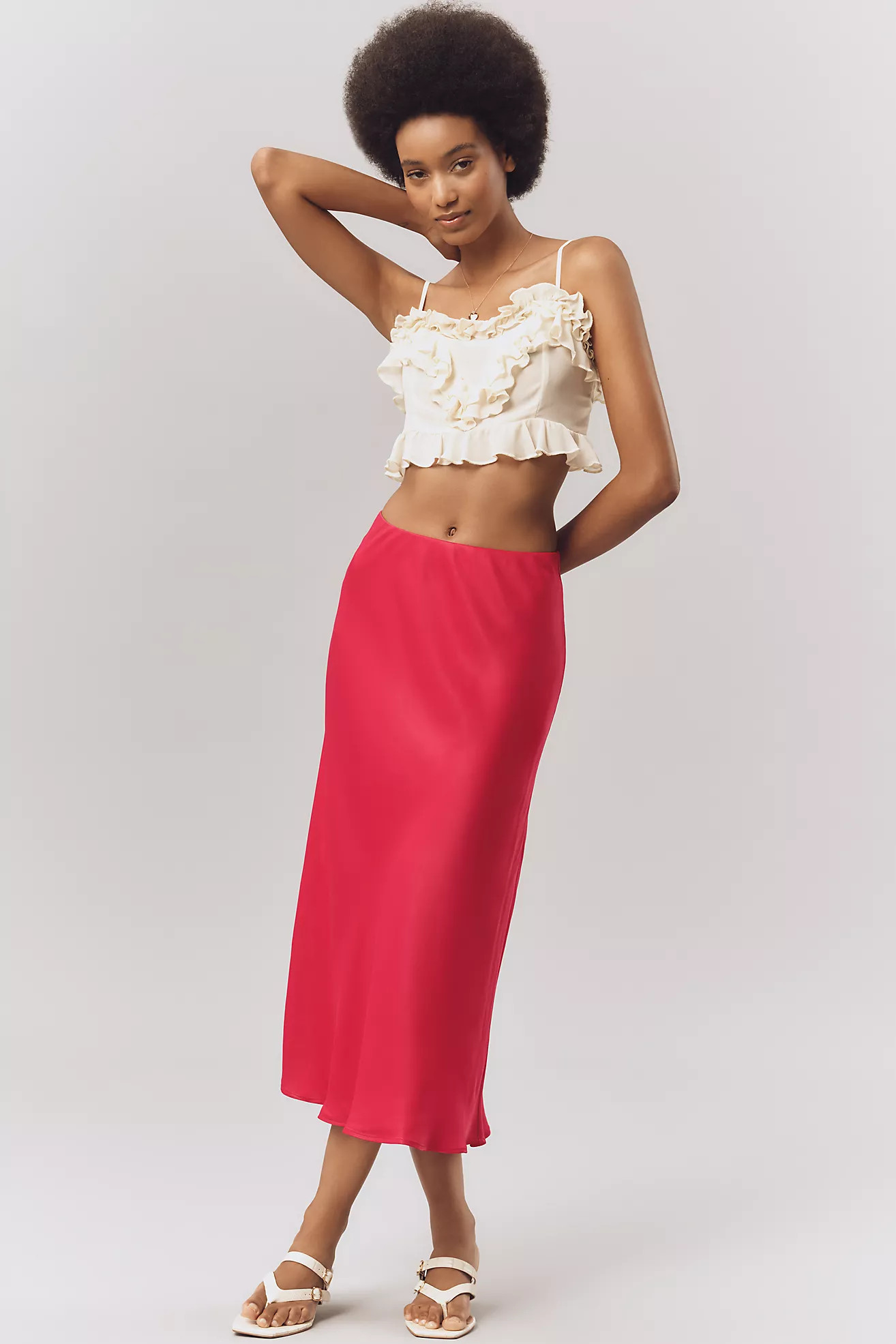 The Tilda Midi Slip Skirt | Anthropologie (US)