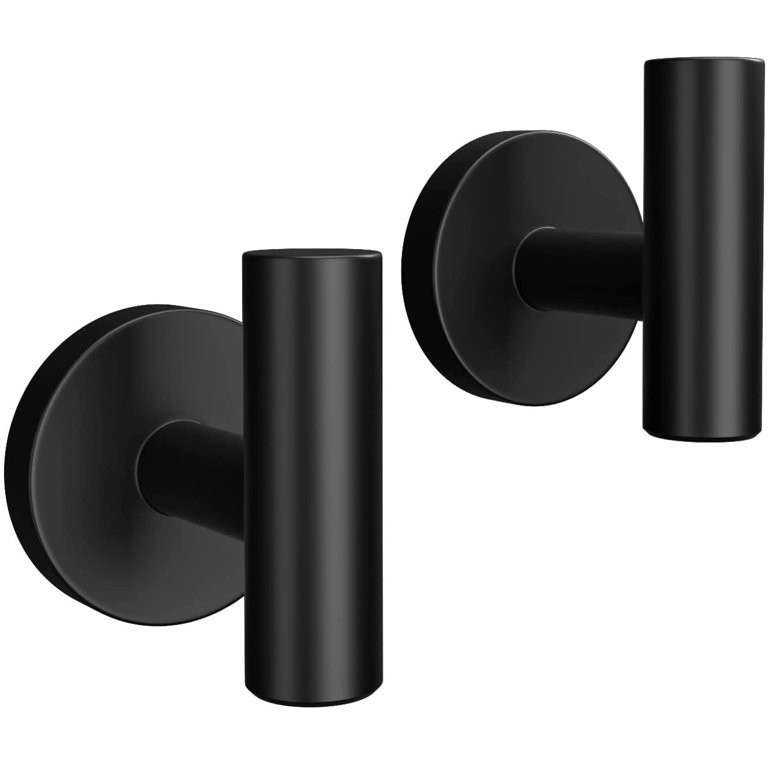 Otdair Towel Hooks for Bathrooms Wall Mount, 2 Pack Matte Black Towel Hook for Hanging, Heavy-Dut... | Walmart (US)