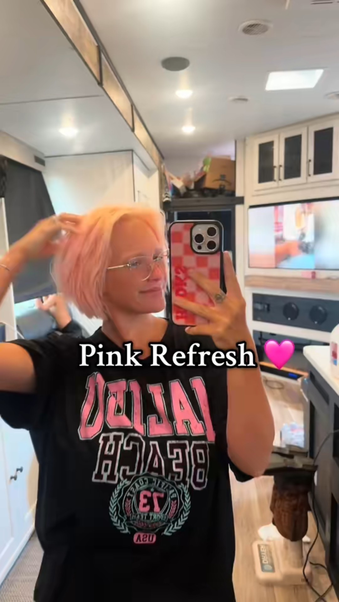 Will never be blonde again 🩷
#diyhair 
#hairathome 
#pinkhair 
