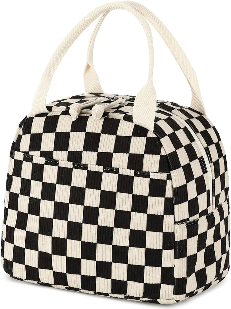 Bluboon Lunch Bag for Women Men Cute Corduroy Lunch Tote Bags Reusable Insulated Lunch Box Large ... | Amazon (US)