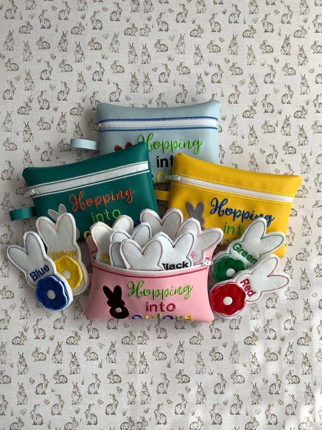Bunny, Rabbit, Educational Game, Color Match, Quiet Play, Travel, Easter Basket Filler, Reading, ... | Etsy (US)