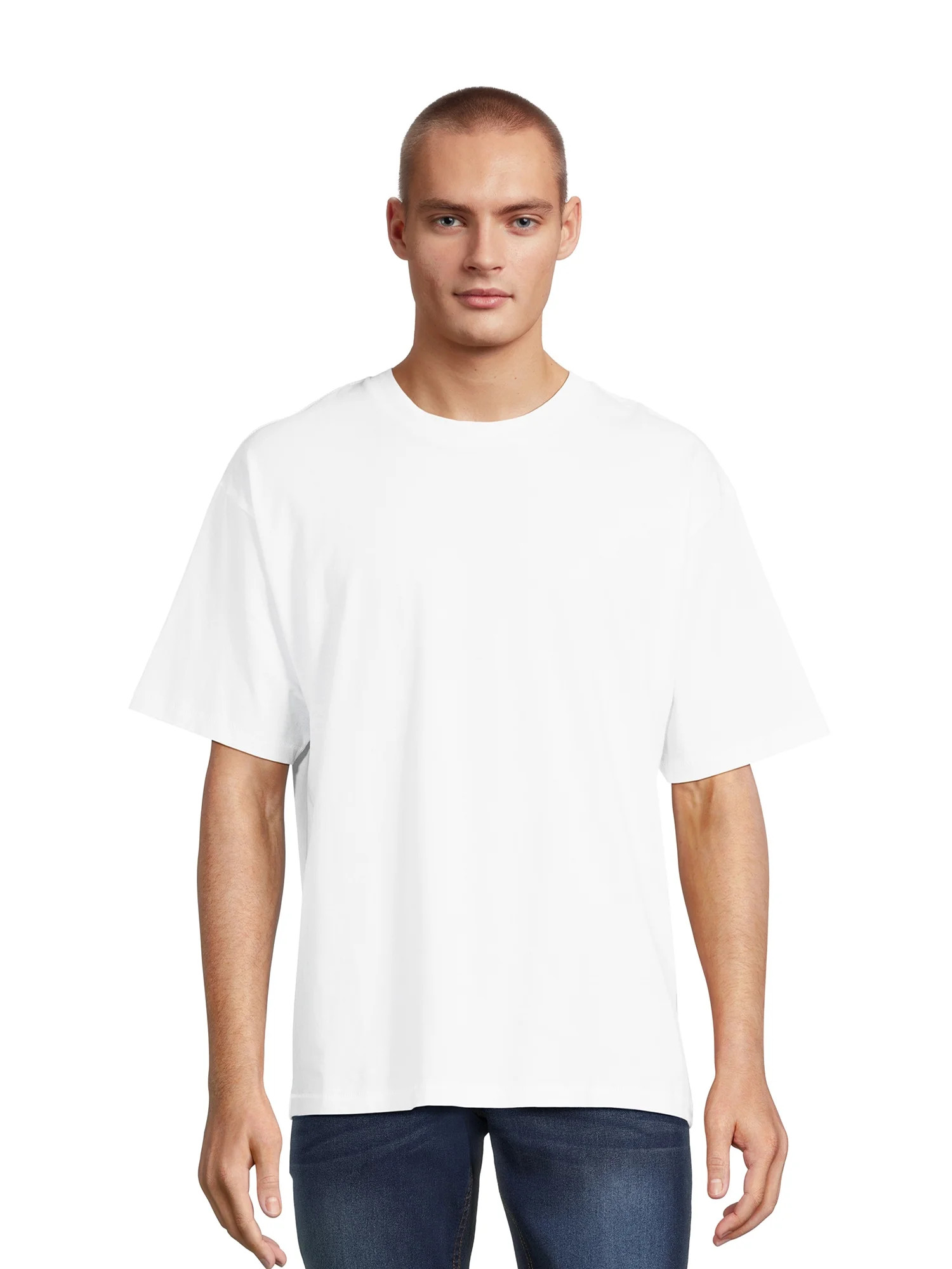 No Boundaries Men's and Big Men's Oversized Tee with Short Sleeves, Size XS-3XL | Walmart (US)