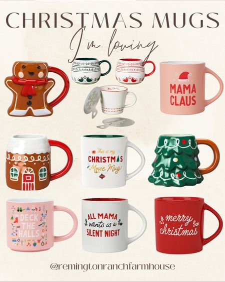 Christmas Mugs I’m Loving - holiday mugs - cocoa mugs - hot chocolate mugs - coffee mugs 

#LTKHoliday #LTKhome