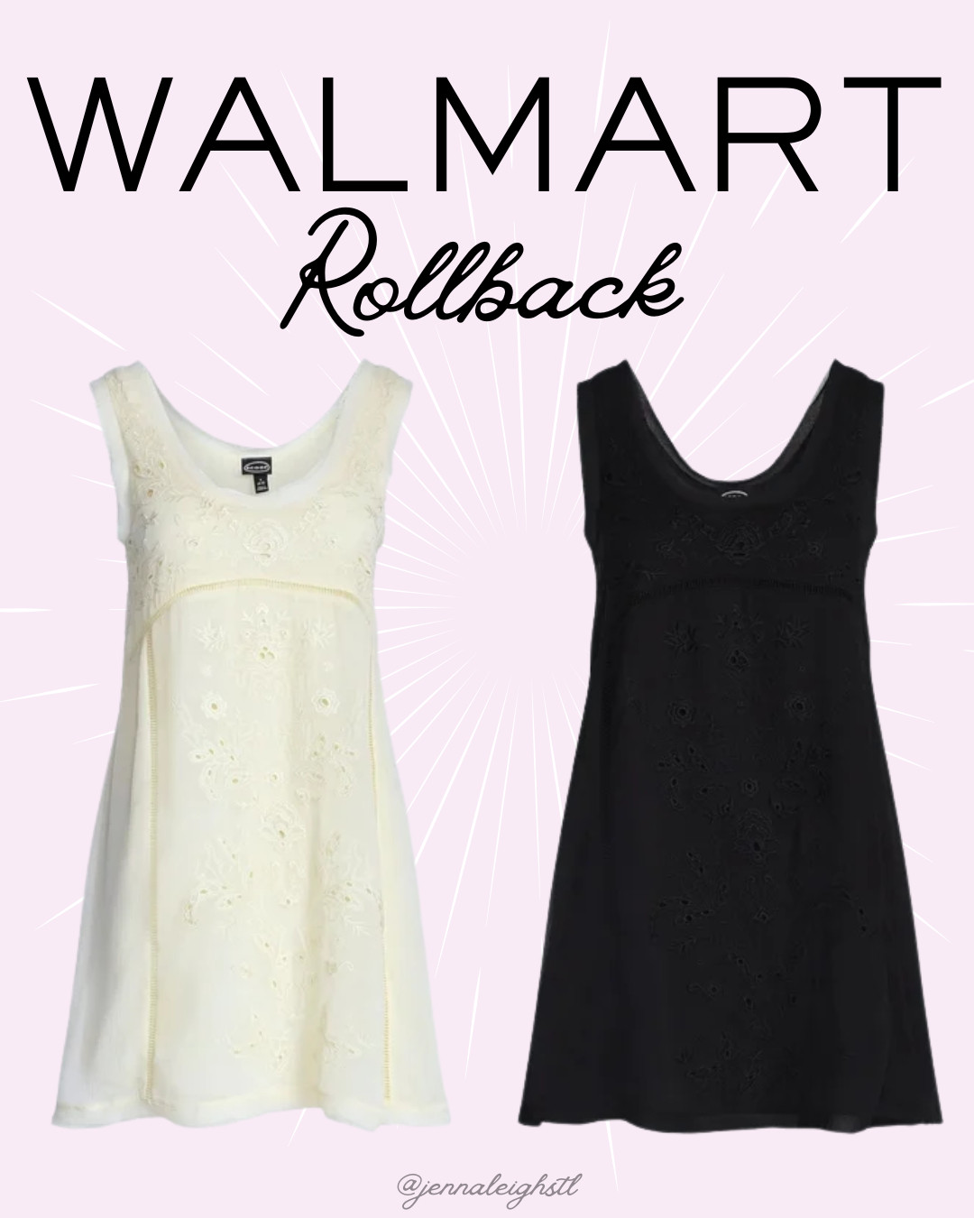 This Scoop embroidered mini dress has been one of Walmart's most popular styles, and it's finally on rollback! Save $8.50, and it's currently fully stocked in both the white and black colors with all sizes available. 

 #LTKSaleAlert #LTKMidsize #LTKPlusSize
