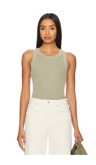 Isabel Rib Tank in Spring Moss | Revolve Clothing (Global)