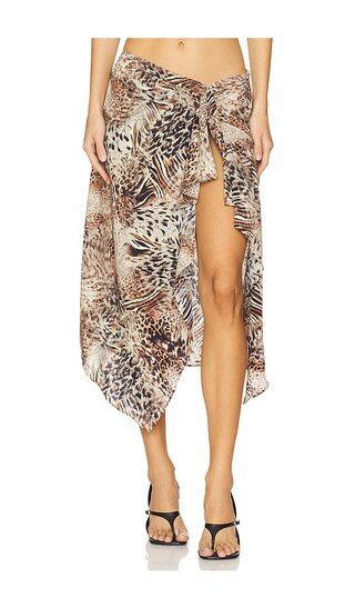 LIONESS Banks Midi Skirt in Brown. - size L | Revolve Clothing (Global)