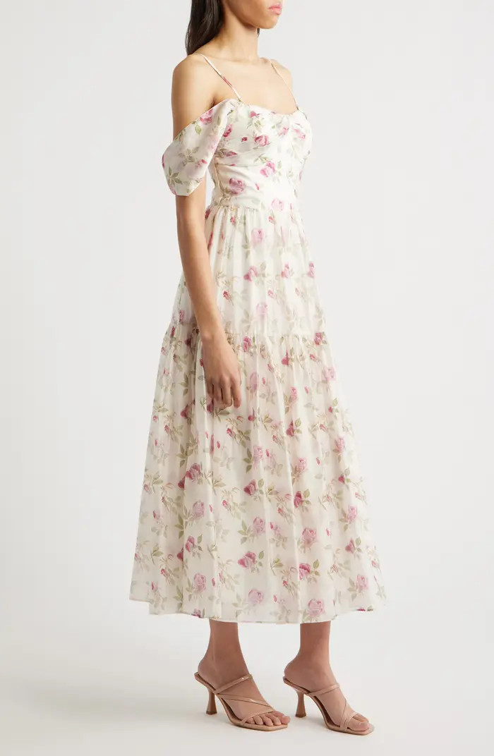 Catarina Floral Cold Shoulder Dress | Nordstrom