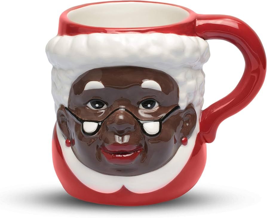 African American Mrs. Santa Claus Ceramic Mug (16 Ounce) | Amazon (US)