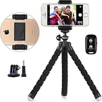 UBeesize Phone Tripod, Portable and Adjustable Camera Stand Holder with Wireless Remote and Unive... | Amazon (US)