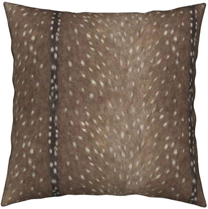 FJTP Deer Hide Deer Tribal Skin Flax Cotton Hidden Zipper Throw Pillow Covers 18x18 in (Two Sides... | Amazon (US)