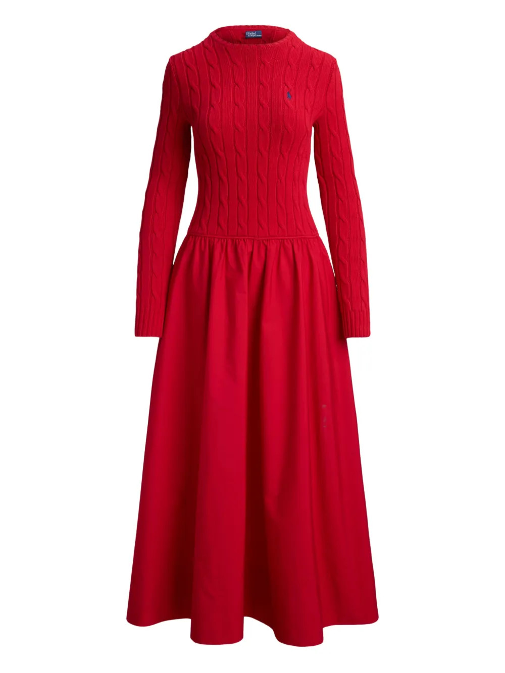Polo Ralph Lauren cable-knit Maxi Dress | Red | FARFETCH PH | Farfetch Global