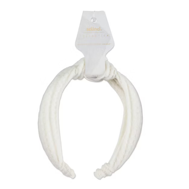 scunci Collection Knit Textured Headband - Cream | Target