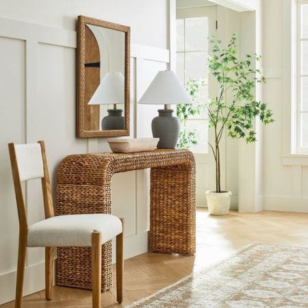 Coastal entryway
Rattan
Console table
Entry table
Lamp
Chair
Area rug
Faux tree
Mirror
Home decor
Living roomm

#LTKfindsunder100 #LTKfindsunder50 #LTKhome