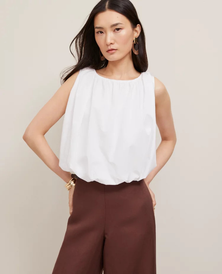 Bubble Hem Tank Top | Ann Taylor