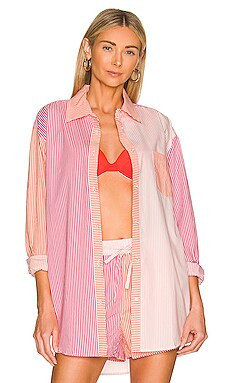 Solid & Striped The Oxford Tunic in Sorbet Stripe from Revolve.com | Revolve Clothing (Global)