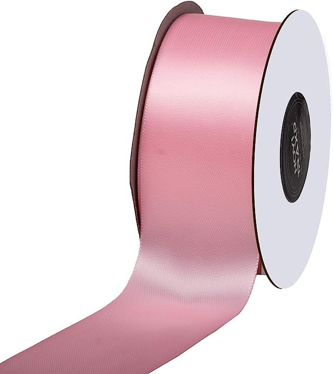 NOYI TRAXD 20 Yards Pink 1-1/2 inch Wide Double Faced Polyester Satin Ribbon for Craft,Wedding,Gi... | Amazon (US)