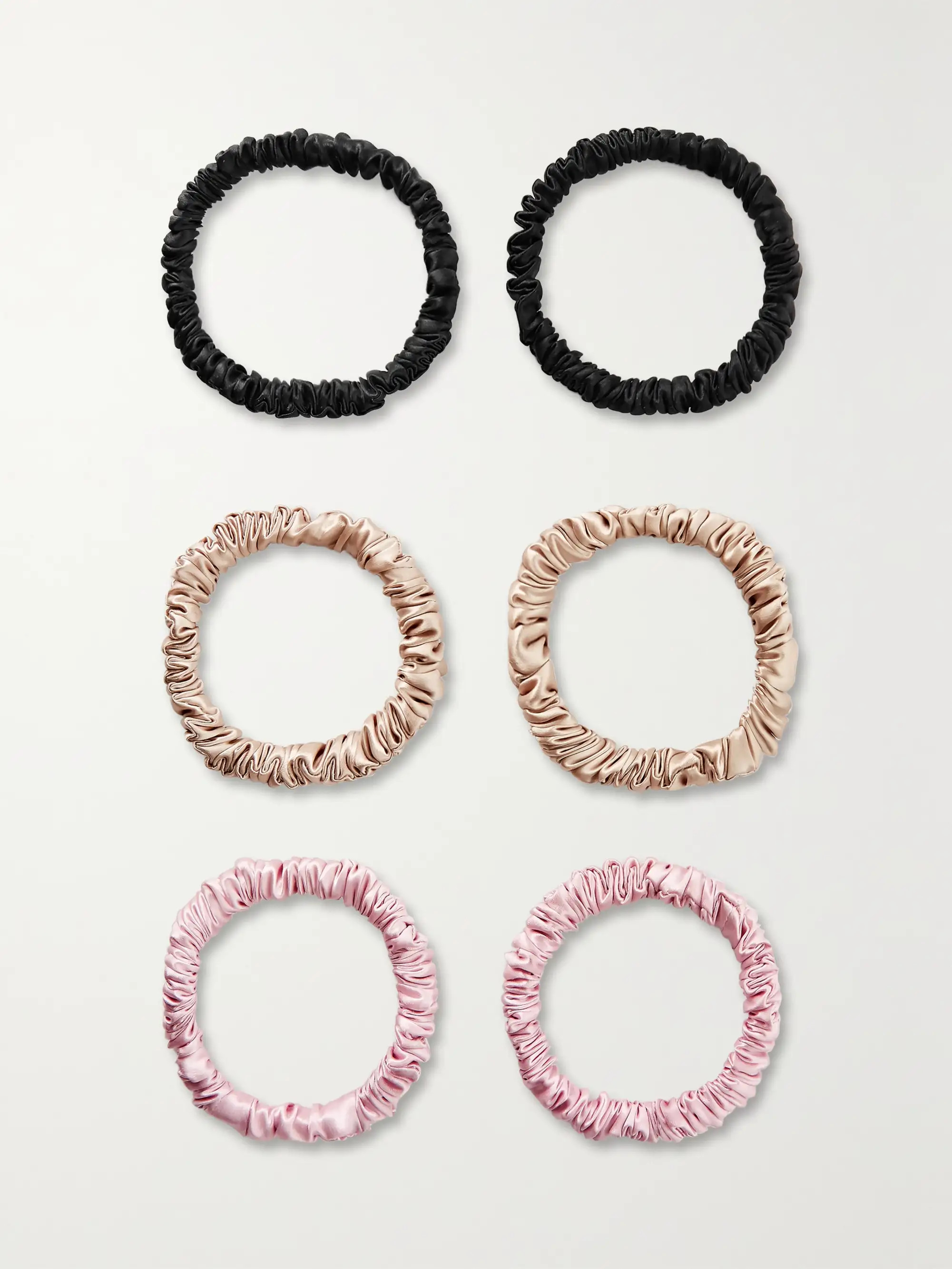 Set of six skinny silk hair ties | NET-A-PORTER (US)