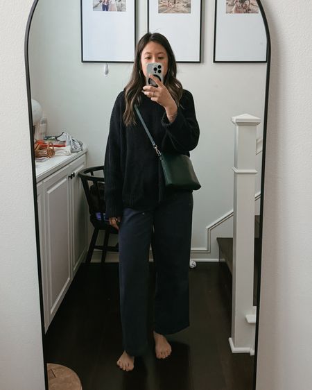 comfy casual comfort for a super cold SoCal day. When is the weather going to stop flip flopping? 

back to these fave pants right now which you’ll see again tomorrow probably. Wearing size 6. Cropped so no need to get petite. 5’4 for reference. 

Size M in the sweater  

#LTKstyletip #LTKSeasonal #LTKworkwear