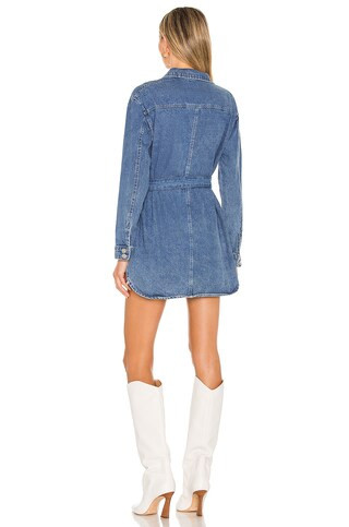 Kelsie Denim Dress in Denim | Revolve Clothing (Global)