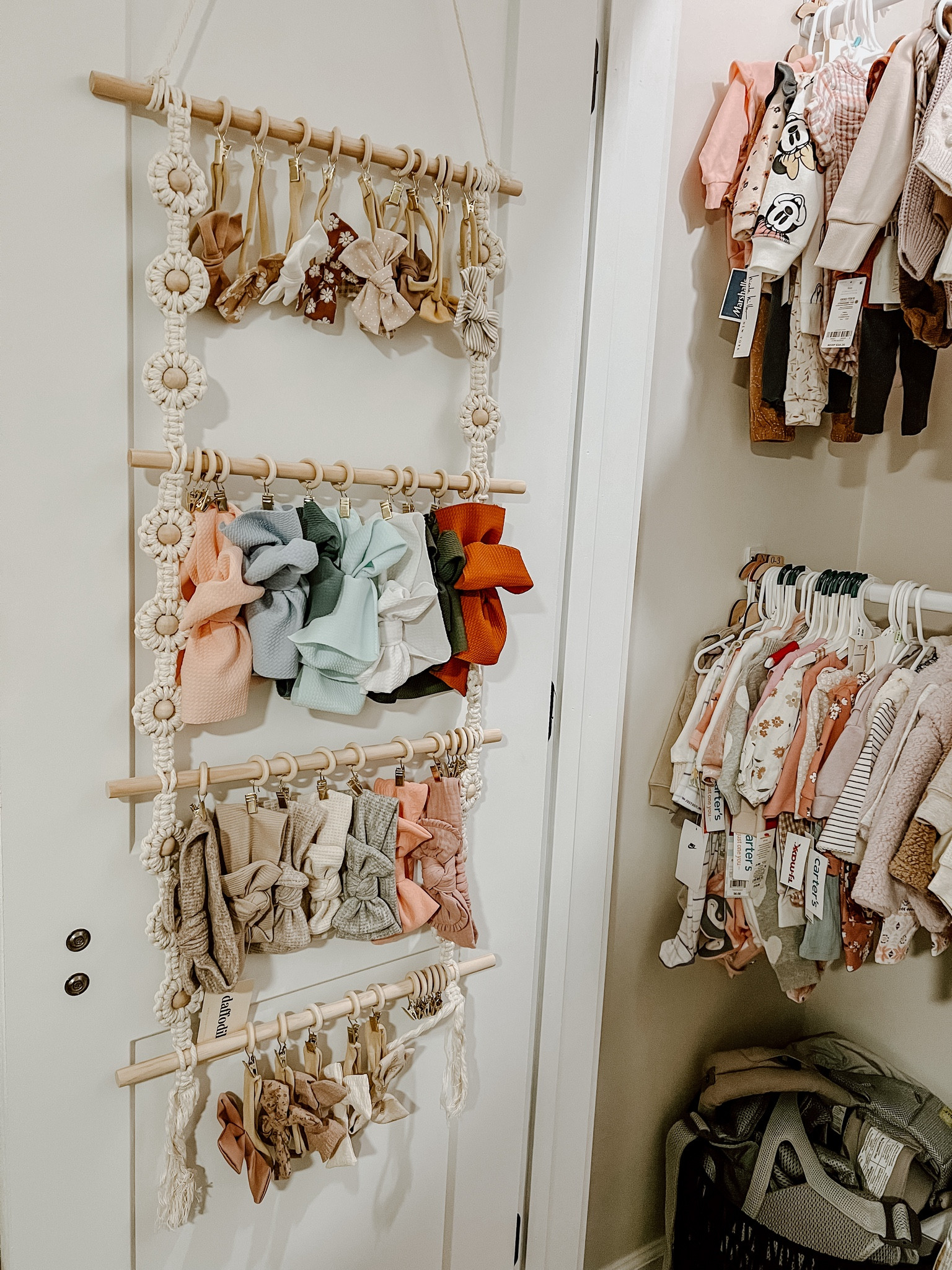 Baby girls nursery is still slowing coming together! Got her bow organizer hung today and I am OBSESSED!!! Hanging another organizer on the other door this weekend for a little extra storage! 

Baby girl nursery, nursery decor, Amazon nursery finds, baby girl finds, Amazon finds

#LTKfindsunder50 #LTKbump #LTKbaby