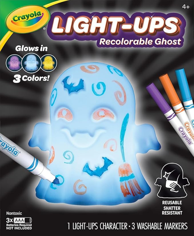 Crayola Light-Ups - Ghost, Light Up Toy Ghost, Reusable Coloring Halloween Toy, Cute Halloween Gh... | Amazon (US)