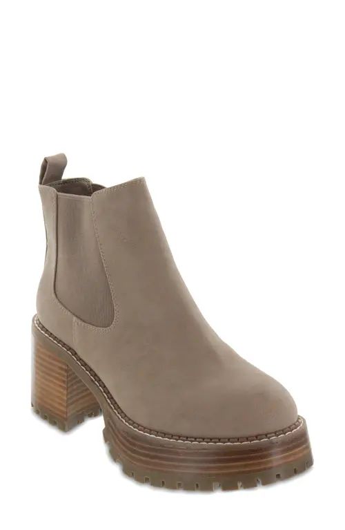 MIA Alejandro Stacked Platform Chelsea Boot in Stone Brus at Nordstrom, Size 9 | Nordstrom