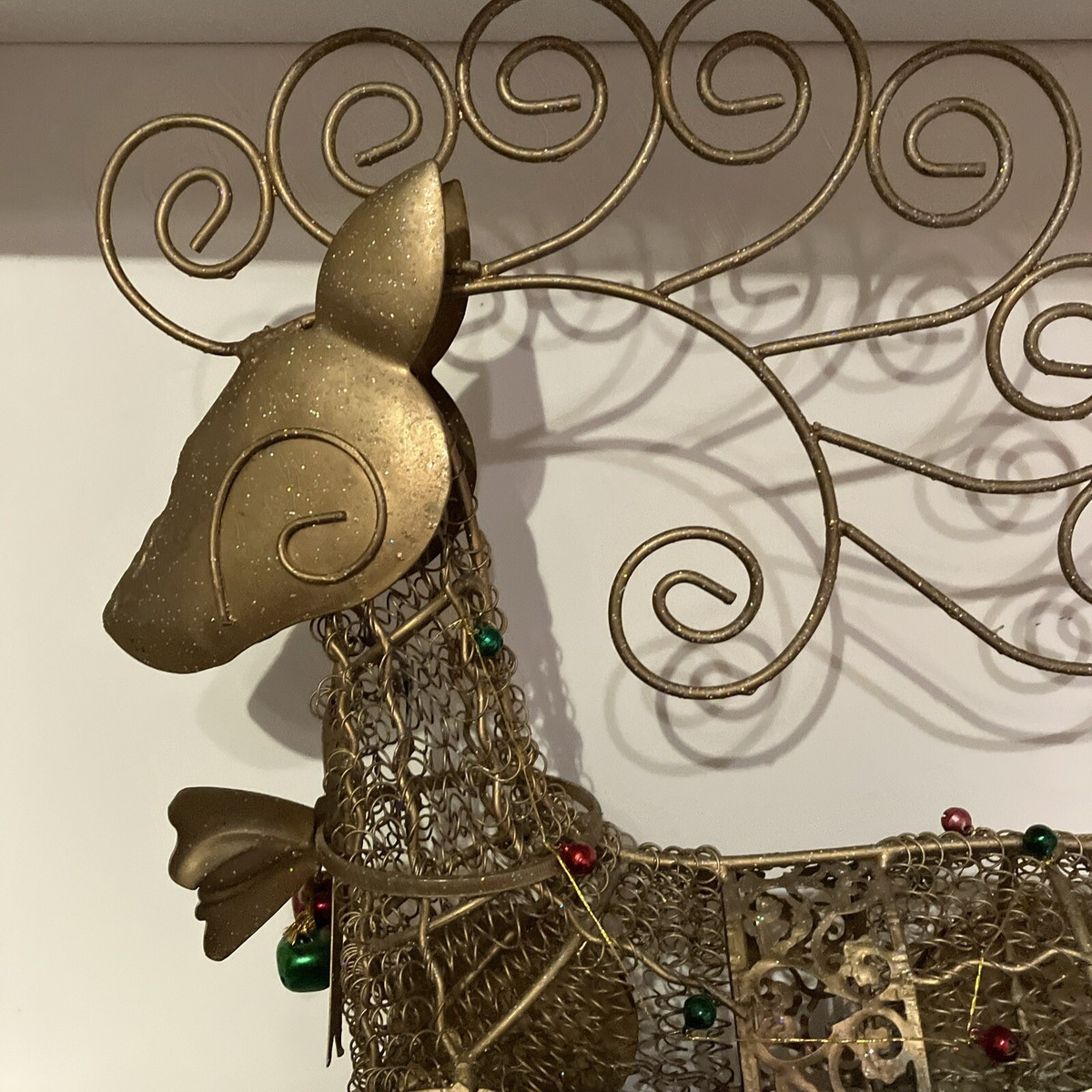 Large Metal Decorative Reindeer With Beautiful Glass Jewels ~14 inches | eBay US