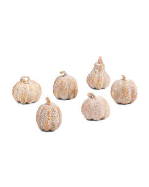 Set Of 6 Resin Pumpkins | TJ Maxx