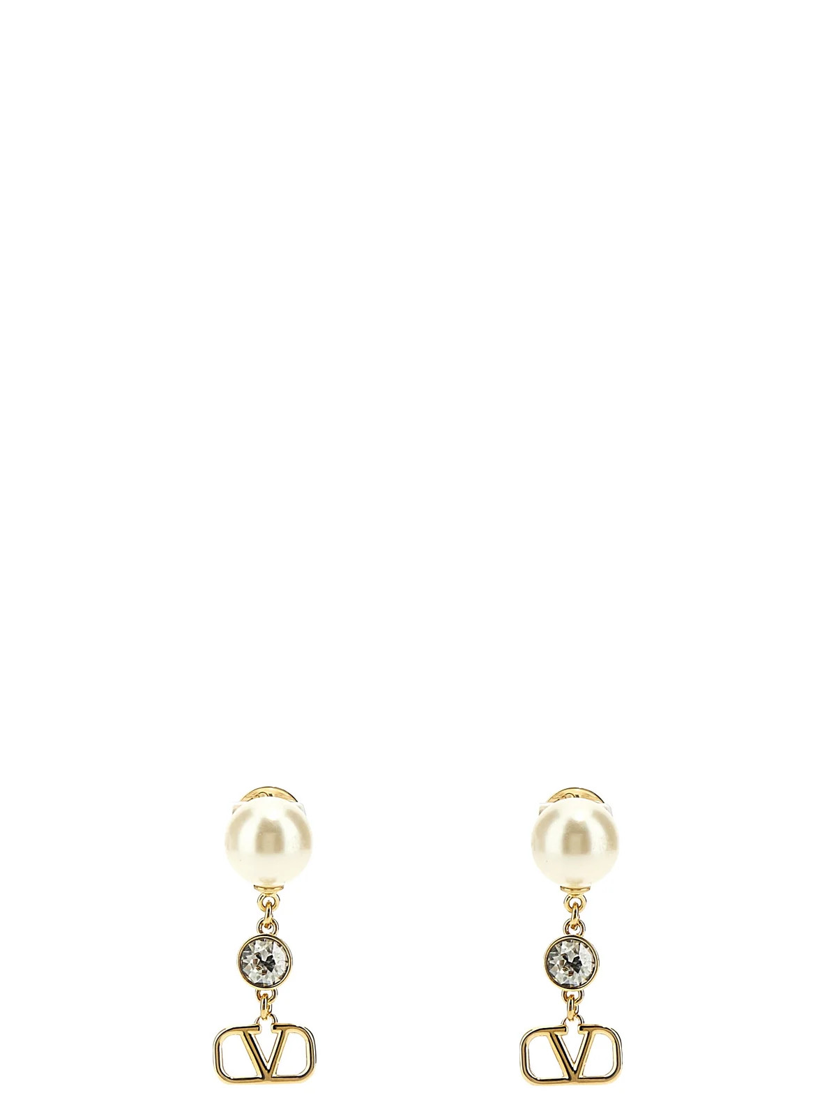 Valentino	VLogo Signature Embellished Earrings | Cettire Global
