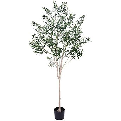 Amazon.com: VIGGDA Artificial Tree Faux Olive Tree 7ft (82in,UV Protection 2289 Leaves) Tall Fake Ol | Amazon (US)