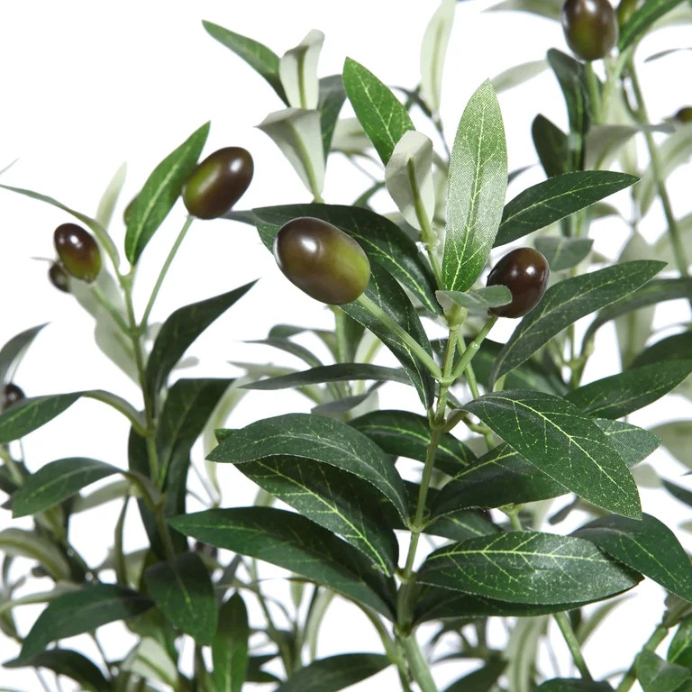 Artificial Olive Plants, 4ft Fake Plastic Olive Tree, Pre Potted Faux Greenry Plant for Home Deco... | Walmart (US)