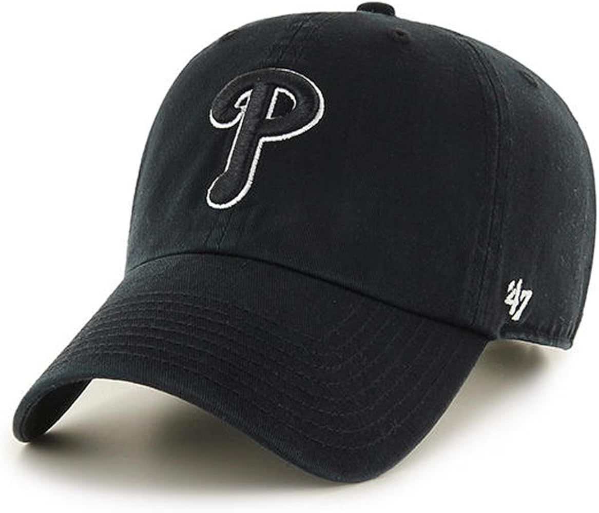 '47 Philadelphia Phillies Clean Up Dad Hat Cap Black/White | Amazon (US)