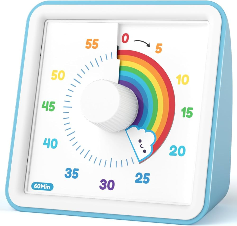 LIORQUE 60 Minute Visual Timer for Kids, Visual Countdown Timer for Classroom Office Kitchen with... | Amazon (US)