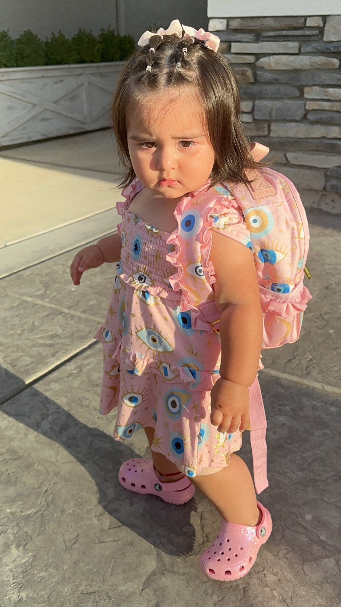 Beautiful smocked dress with matching backpack 🧿

#LTKkids #LTKbaby #LTKstyletip