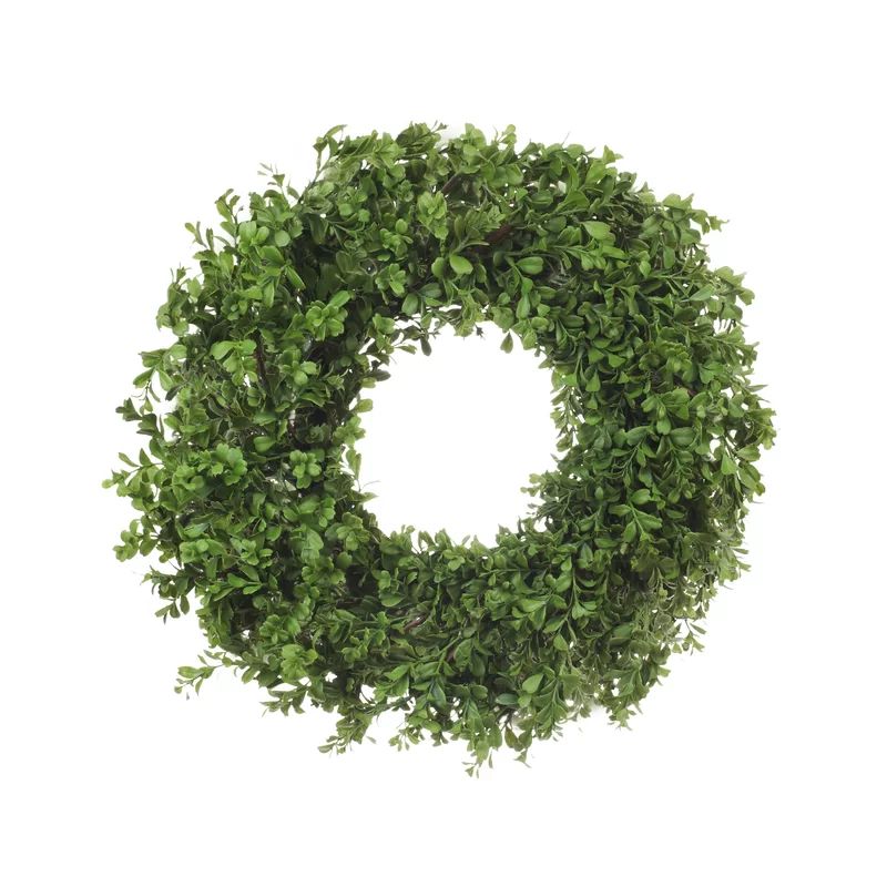 Artificial Flowers & Tree Faux Boxwood Wreath | Wayfair North America