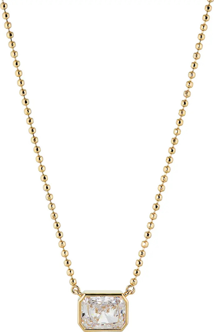 Nadri Emerald Cut Cubic Zirconia Pendant Necklace | Nordstrom | Nordstrom