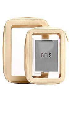 BEIS The Inflight Cosmetic Case Set in Beige from Revolve.com | Revolve Clothing (Global)