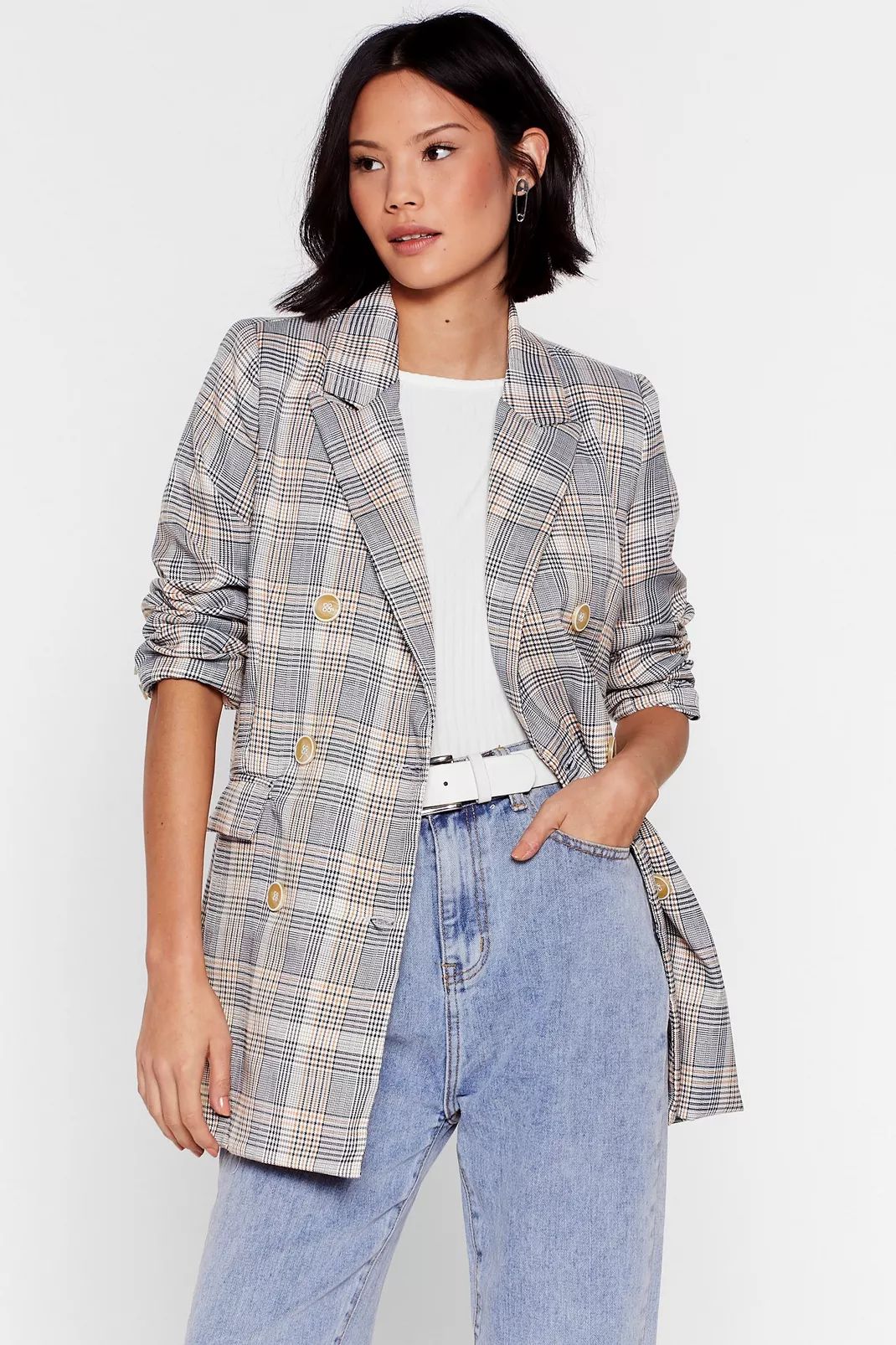 Check Smart Tailored Blazer | Nasty Gal (US)