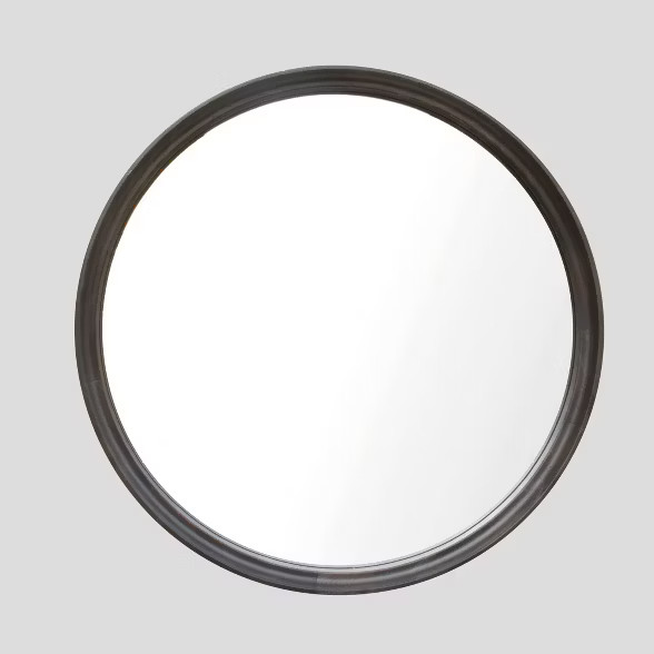 26" Classic Round Mirror Black - Threshold™ | Target