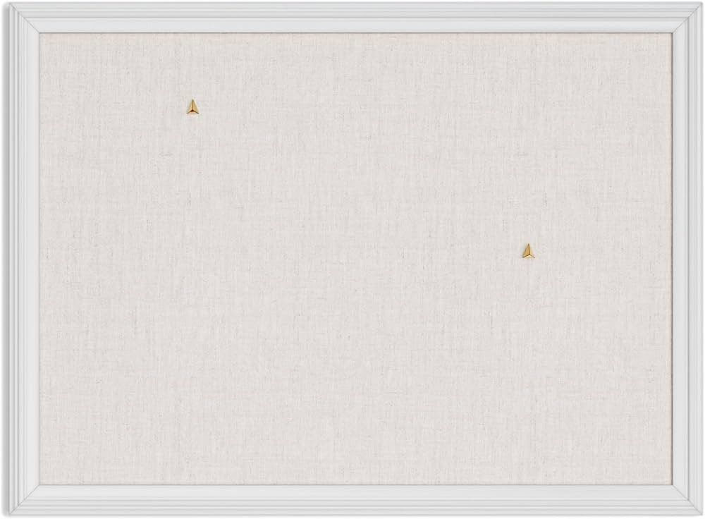 U Brands Linen Cork Linen Bulletin Board, 17 x 23 Inches, White Wood Frame (3264U00-01) | Amazon (CA)