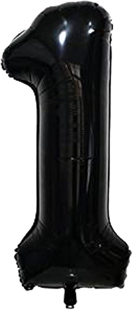 Tellpet Black Number 1 Balloon, 40 Inch | Amazon (US)