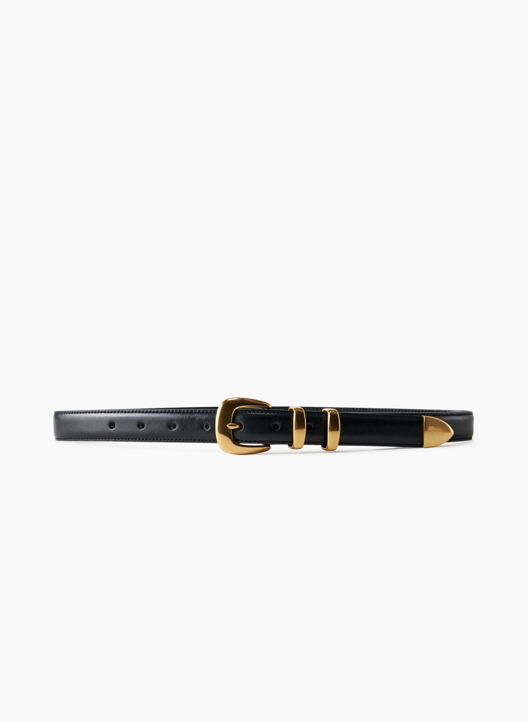 LEGENDARY SOLID BRASS LEATHER BELT | Aritzia