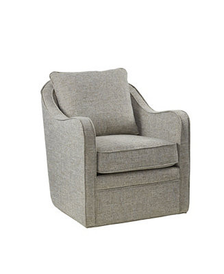 Madison Park Brianne Wide Seat Swivel Arm Chair - Macy's | Macy's