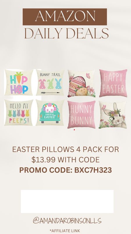 Amazon Daily Deals
Easter pillow covers 

#LTKSeasonal #LTKhome #LTKsalealert